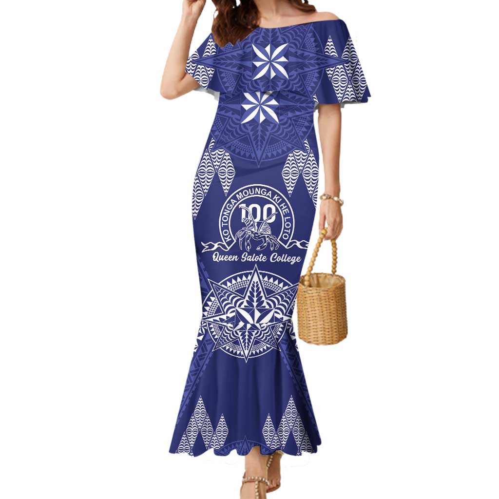 Personalised Queen Salote College Centenary Mermaid Dress Tongan Kupesi Pattern - Polynesian Pride