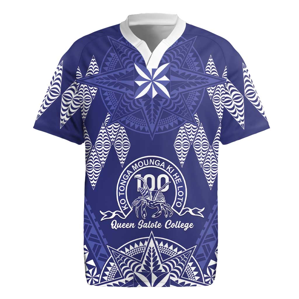 Personalised Queen Salote College Centenary Rugby Jersey Tongan Kupesi Pattern - Polynesian Pride