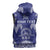 Personalised Queen Salote College Centenary Sleeveless Hoodie Tongan Kupesi Pattern - Polynesian Pride