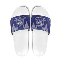 Queen Salote College Centenary Slide Sandals Tongan Kupesi Pattern - Polynesian Pride