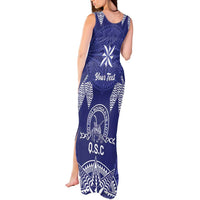 Personalised Queen Salote College Centenary Tank Maxi Dress Tongan Kupesi Pattern - Polynesian Pride