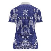 Personalised Queen Salote College Centenary Women Polo Shirt Tongan Kupesi Pattern - Polynesian Pride