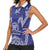 Personalised Queen Salote College Centenary Women Sleeveless Polo Shirt Tongan Kupesi Pattern - Polynesian Pride