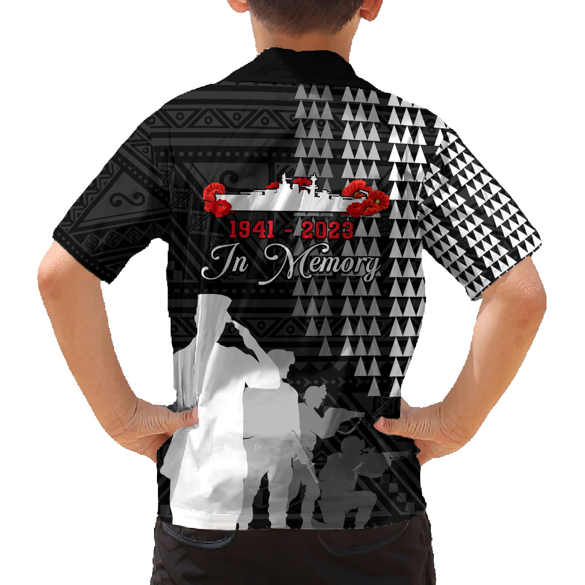 Pearl Harbor Remembrance Day Family Matching Puletasi Dress and Hawaiian Shirt USS Arizona In Memory With Polynesian Pattern LT05 - Polynesian Pride