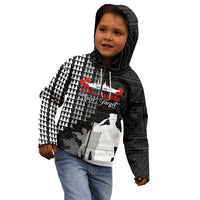 Pearl Harbor Remembrance Day Kid Hoodie USS Arizona In Memory With Polynesian Pattern LT05 - Polynesian Pride