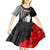 Pearl Harbor Remembrance Day Kid Short Sleeve Dress USS Arizona In Memory With Polynesian Pattern LT05 - Polynesian Pride