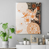 Fiji Canvas Wall Art Masi Tapa Pattern Brown LT05 Brown - Polynesian Pride