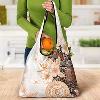 Fiji Grocery Bag Masi Tapa Pattern Brown