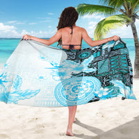 Fiji Sarong Masi Tapa Pattern Blue LT05 - Polynesian Pride