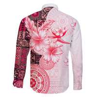 Fiji Family Matching Puletasi Dress and Hawaiian Shirt Masi Tapa Pattern Red LT05 - Polynesian Pride