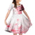 Fiji Kid Short Sleeve Dress Masi Tapa Pattern Red LT05 KID Red - Polynesian Pride