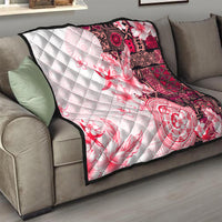 Fiji Quilt Masi Tapa Pattern Red LT05 - Polynesian Pride