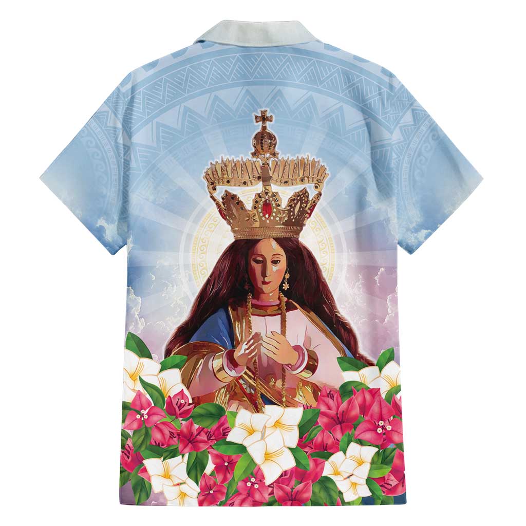 Guam Patroness Family Matching Tank Maxi Dress and Hawaiian Shirt The Legend Santa Marian Kamalen LT05 - Polynesian Pride
