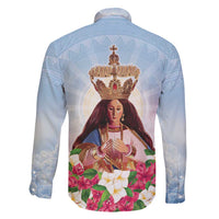 Guam Patroness Family Matching Tank Maxi Dress and Hawaiian Shirt The Legend Santa Marian Kamalen LT05 - Polynesian Pride