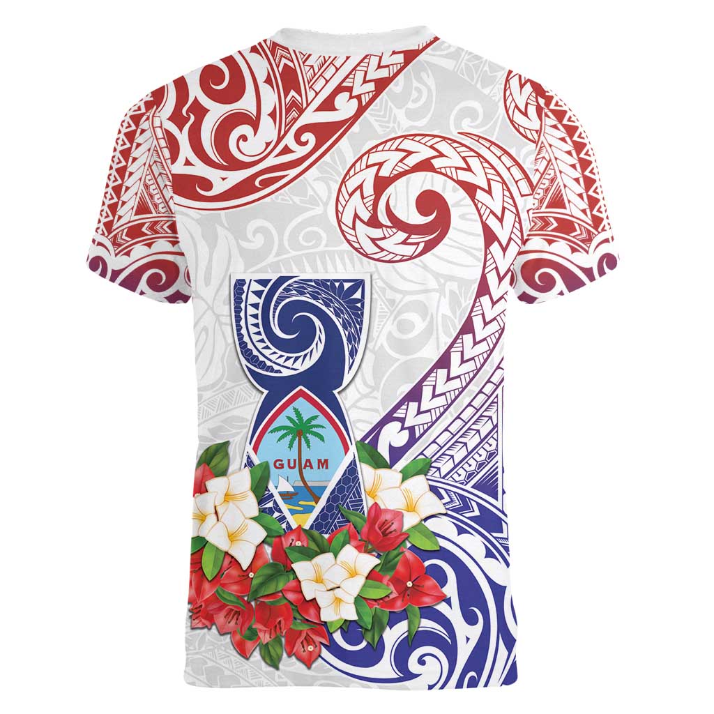 Happy Guam Santa Marian Kamalen Day Women V-Neck T-Shirt