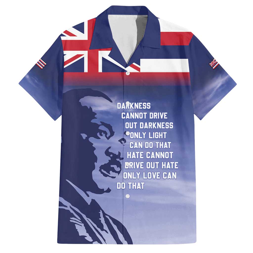 Hawaii MLK Day Family Matching Summer Maxi Dress and Hawaiian Shirt LT05 Dad's Shirt - Short Sleeve Blue - Polynesian Pride