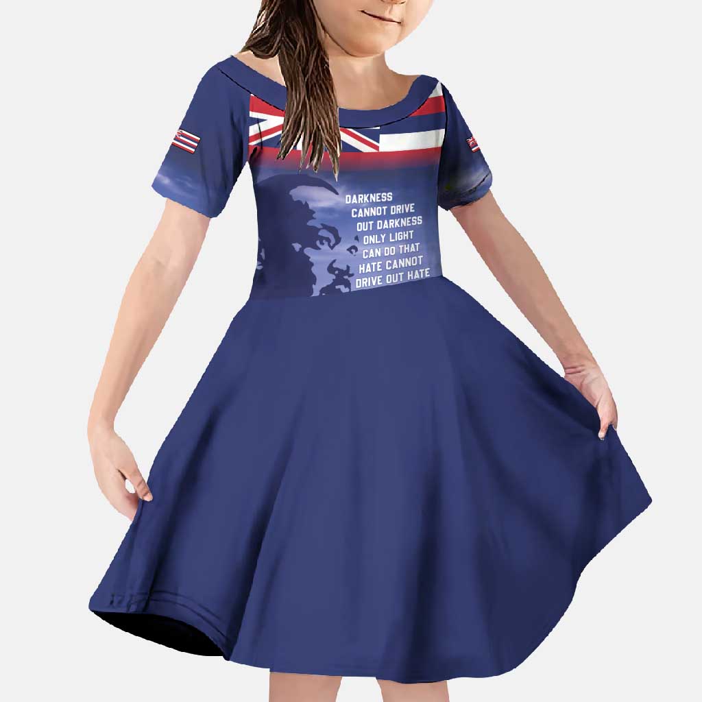 Hawaii MLK Day Family Matching Tank Maxi Dress and Hawaiian Shirt
