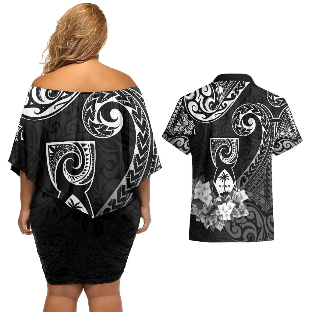 Guam MLK Day Couples Matching Off Shoulder Short Dress and Hawaiian Shirt The Legacy Of MLK