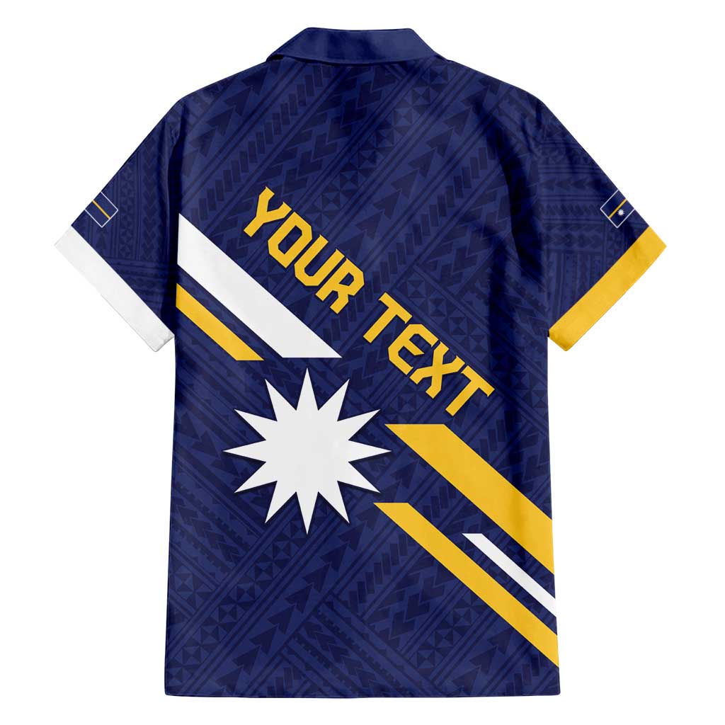 Personalised Happy Nauru Independence Day Family Matching Puletasi and Hawaiian Shirt Polynesian Pattern