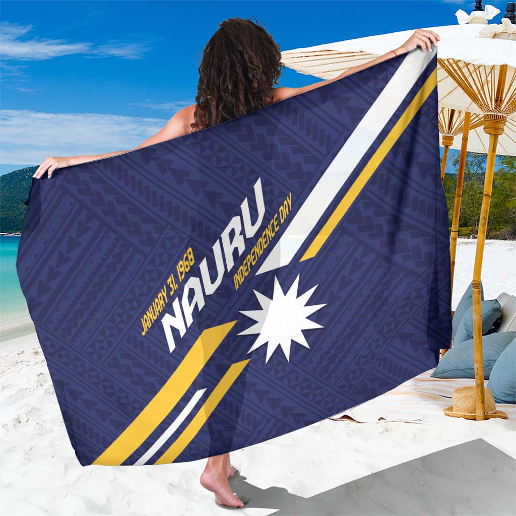 Happy Nauru Independence Day Sarong Polynesian Pattern LT05 One Size 44 x 66 inches Blue - Polynesian Pride