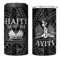 Haiti 1804 4 in 1 Can Cooler Tumbler Polynesian Silver Neg Maron