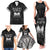 Haiti 1804 Family Matching Tank Maxi Dress and Hawaiian Shirt Polynesian Silver Neg Maron