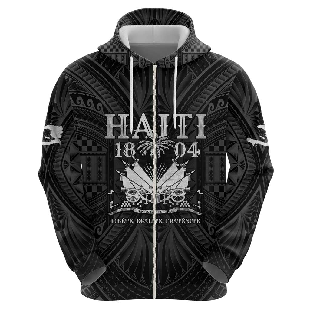 Haiti 1804 Hoodie Polynesian Silver Neg Maron