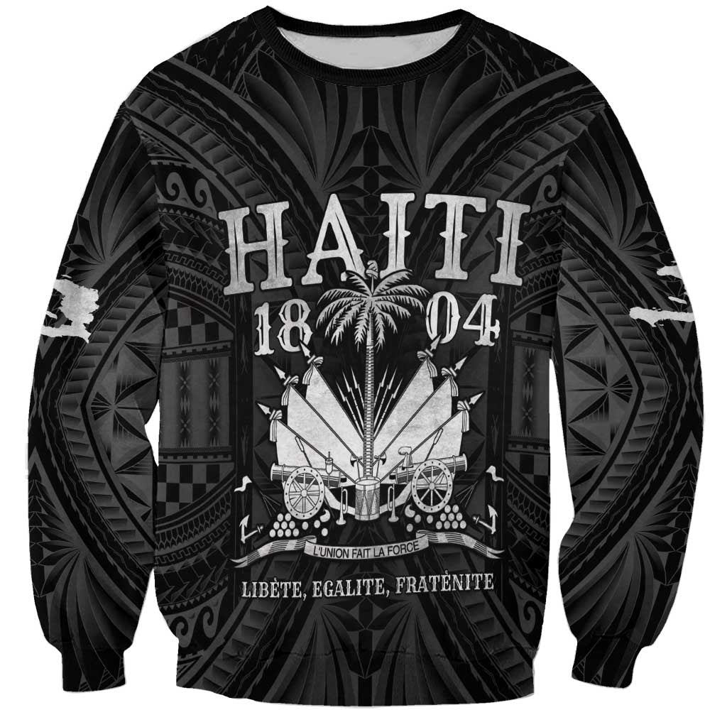Haiti 1804 Sweatshirt Polynesian Silver Neg Maron