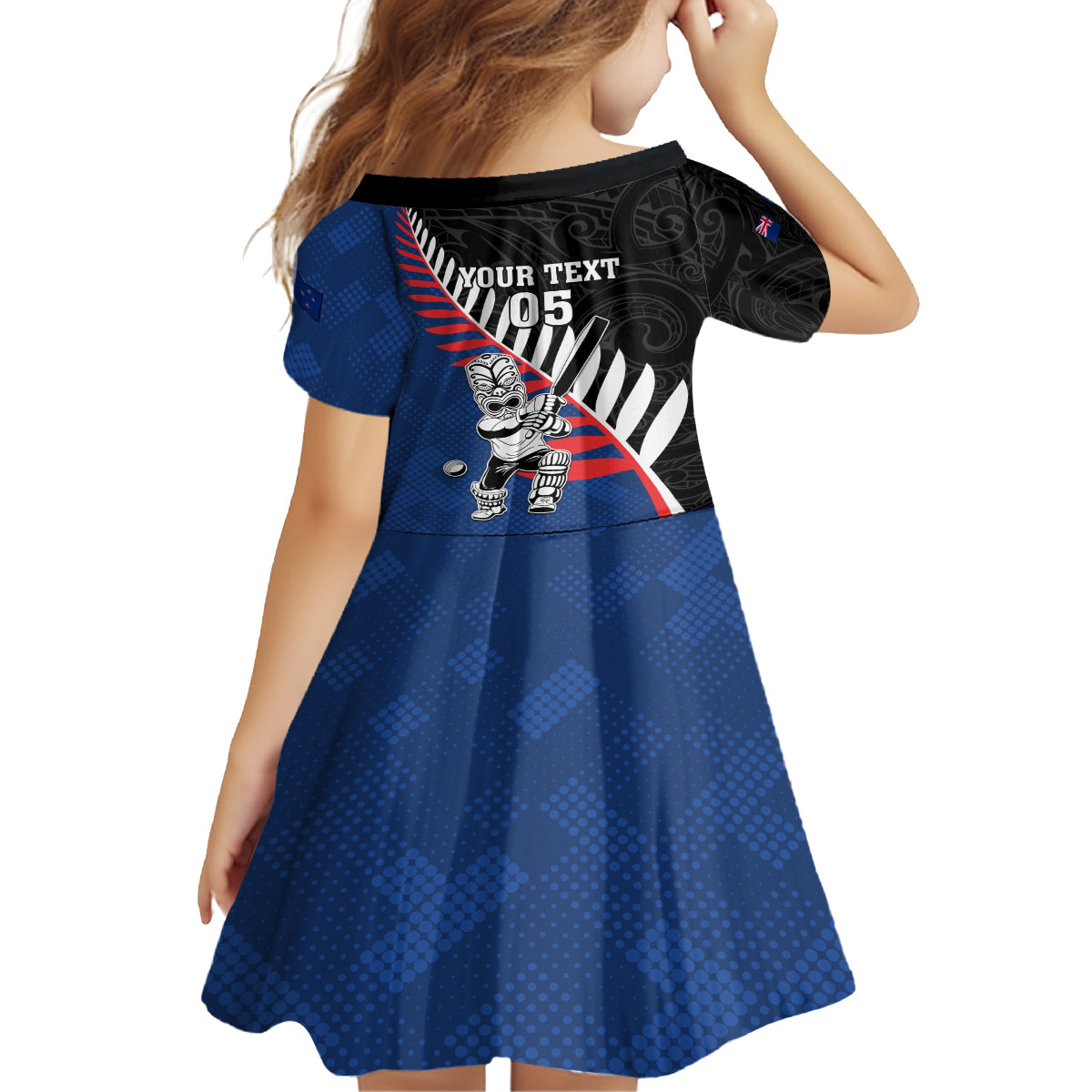 Custom New Zealand Auckland Cricket Family Matching Summer Maxi Dress and Hawaiian Shirt With Maori Pattern LT05 - Polynesian Pride