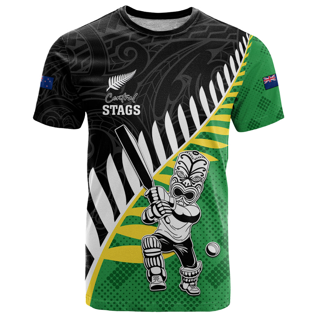 Custom New Zealand Central Districts Cricket T Shirt With Maori Pattern LT05 Green - Polynesian Pride