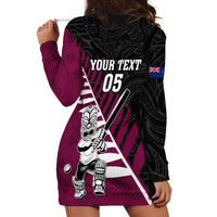 Custom New Zealand Northern Districts Cricket Hoodie Dress With Maori Pattern