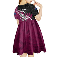 Custom New Zealand Northern Districts Cricket Kid Short Sleeve Dress With Maori Pattern LT05 - Polynesian Pride