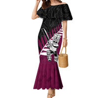 Custom New Zealand Northern Districts Cricket Mermaid Dress With Maori Pattern