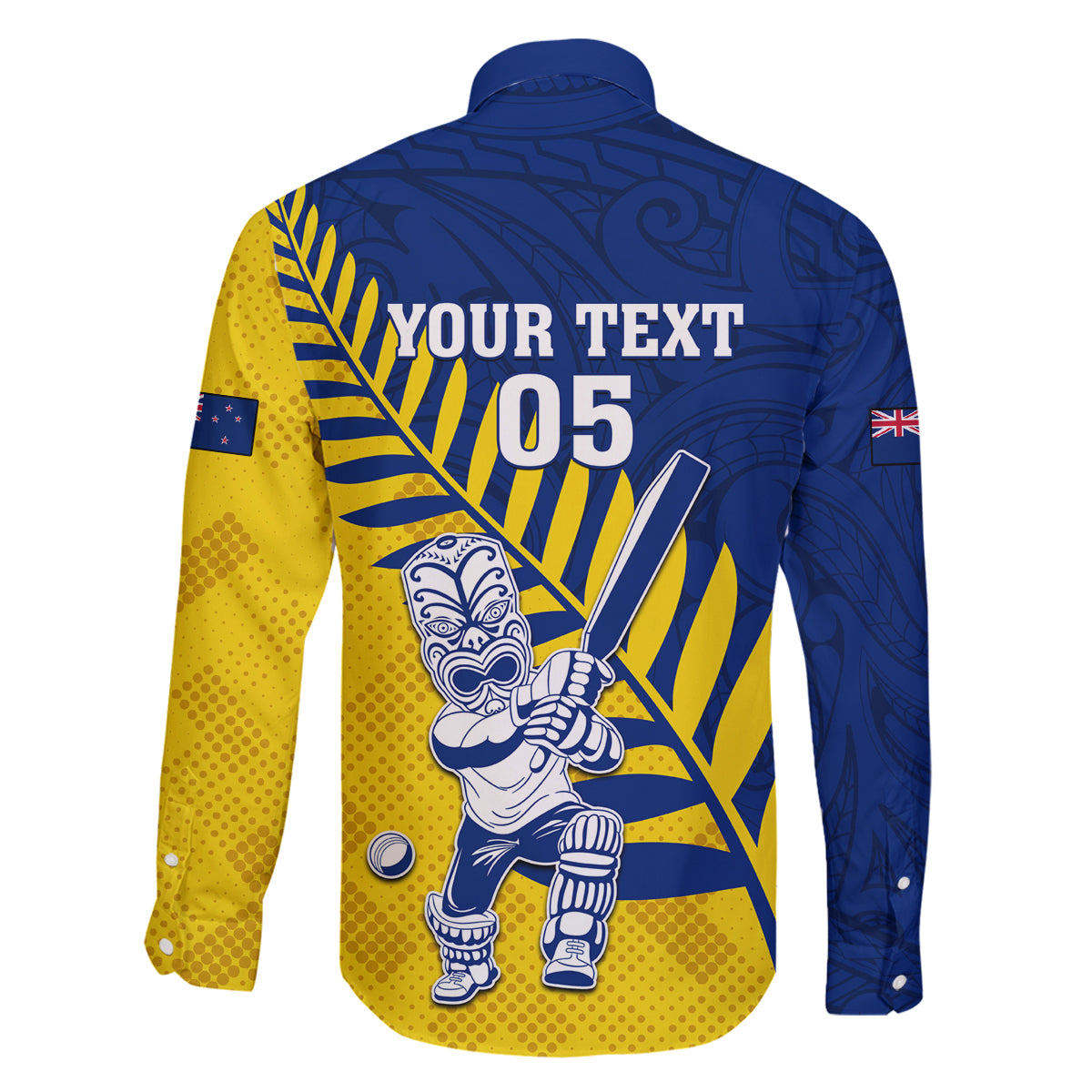 Custom New Zealand Otago Cricket Family Matching Long Sleeve Bodycon Dress and Hawaiian Shirt With Maori Pattern