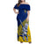 Custom New Zealand Otago Cricket Family Matching Off Shoulder Maxi Dress and Hawaiian Shirt With Maori Pattern