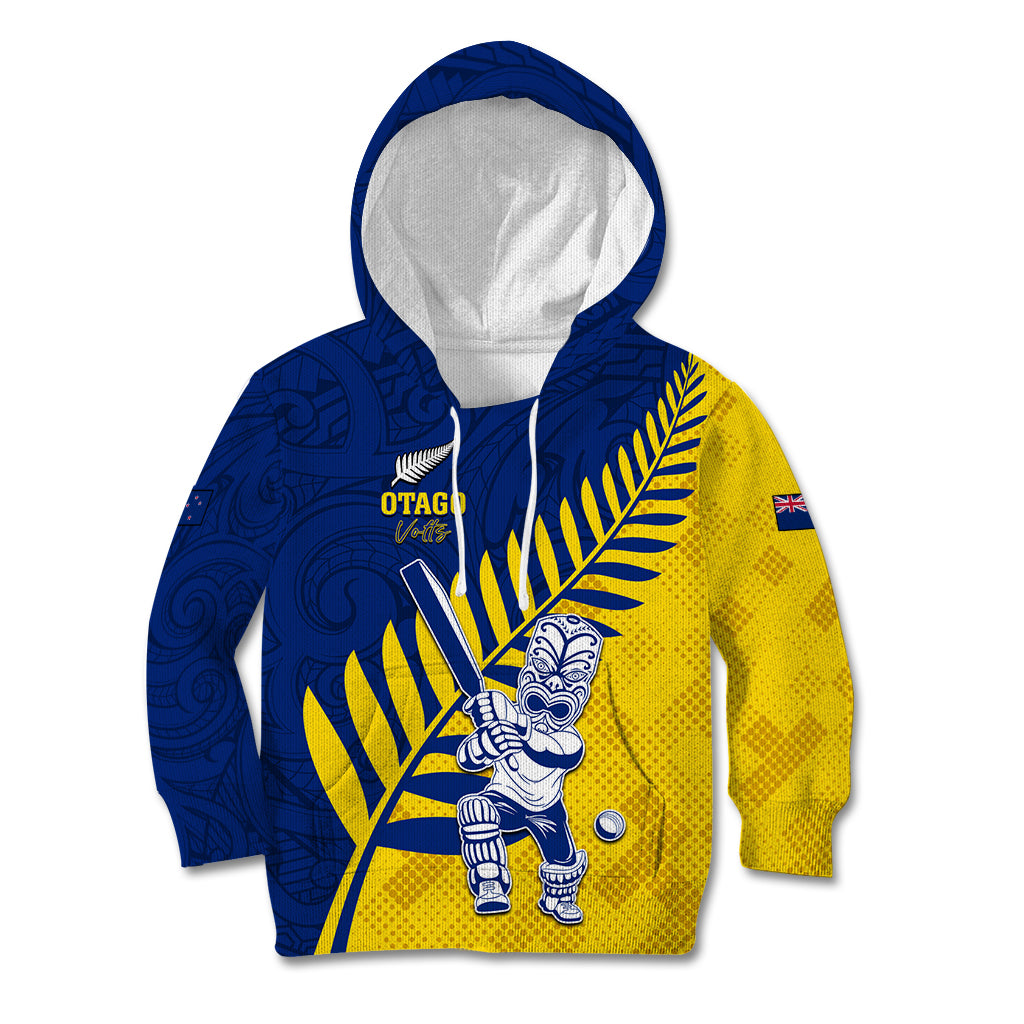 Custom New Zealand Otago Cricket Kid Hoodie With Maori Pattern LT05 Hoodie Yellow - Polynesian Pride