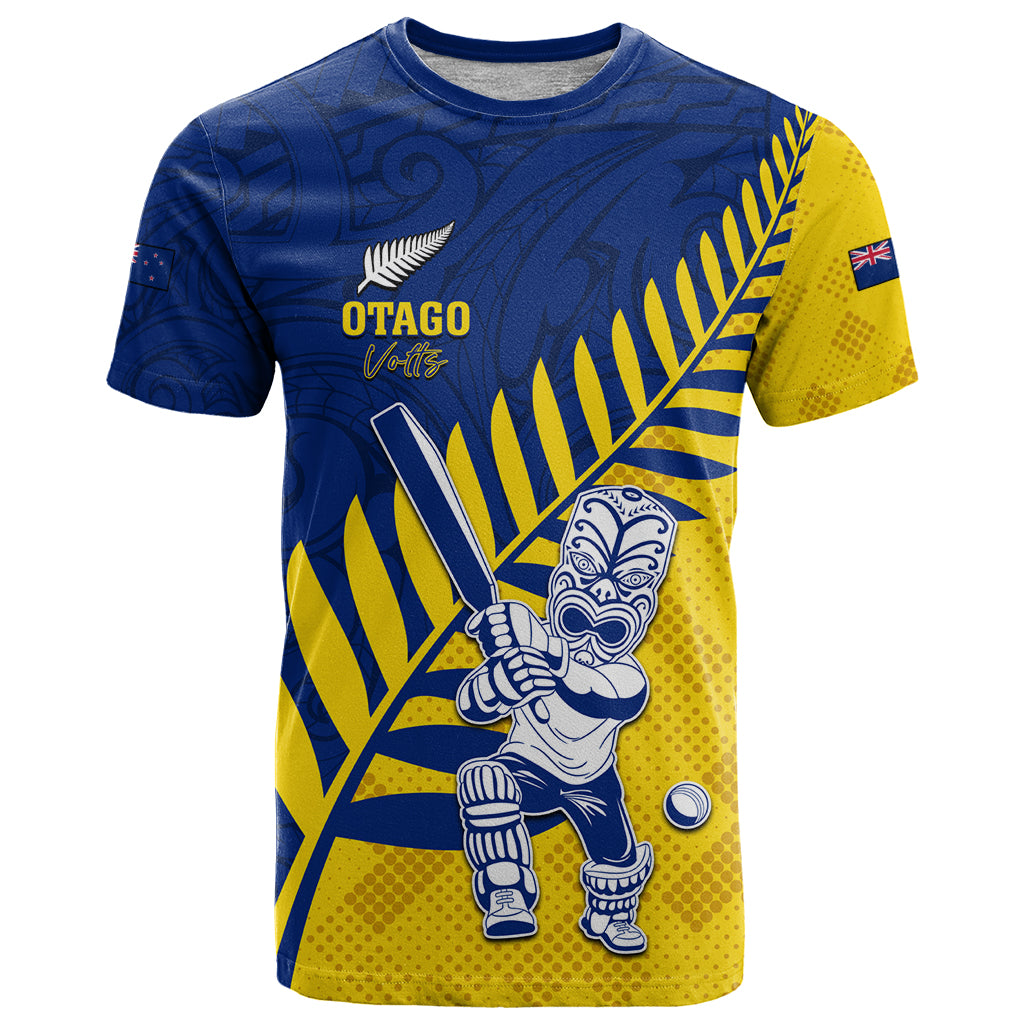 Custom New Zealand Otago Cricket T Shirt With Maori Pattern