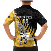 Custom New Zealand Wellington Cricket Family Matching Mermaid Dress and Hawaiian Shirt With Maori Pattern