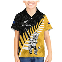 Custom New Zealand Wellington Cricket Family Matching Mermaid Dress and Hawaiian Shirt With Maori Pattern