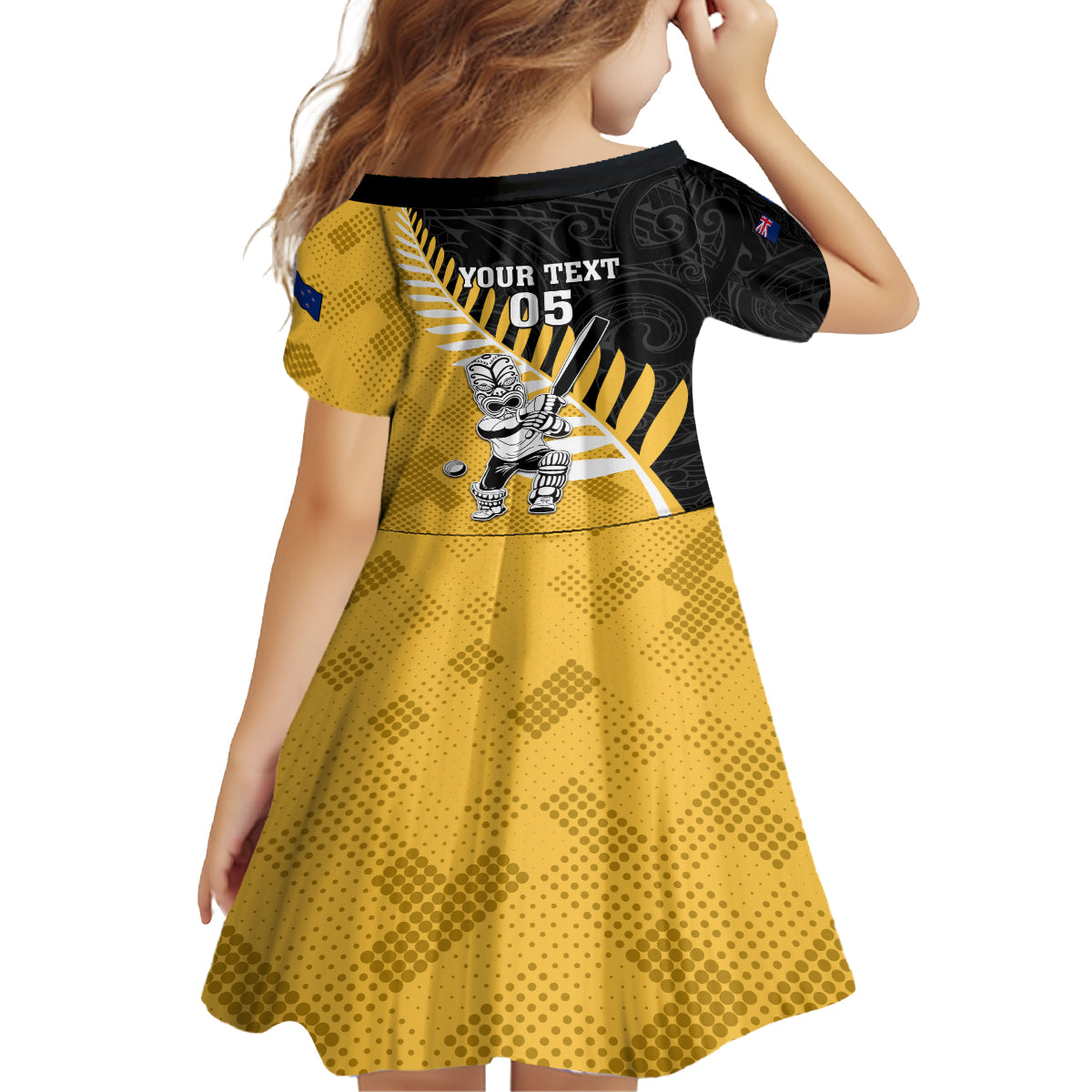 Custom New Zealand Wellington Cricket Family Matching Off Shoulder Maxi Dress and Hawaiian Shirt With Maori Pattern LT05 - Polynesian Pride
