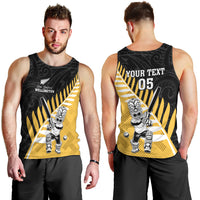 Custom New Zealand Wellington Cricket Men Tank Top With Maori Pattern