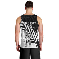 Custom New Zealand Cricket Men Tank Top With Maori Pattern