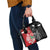 New Zealand And England Rugby Shoulder Handbag Maori Tiki With Red Rose Together