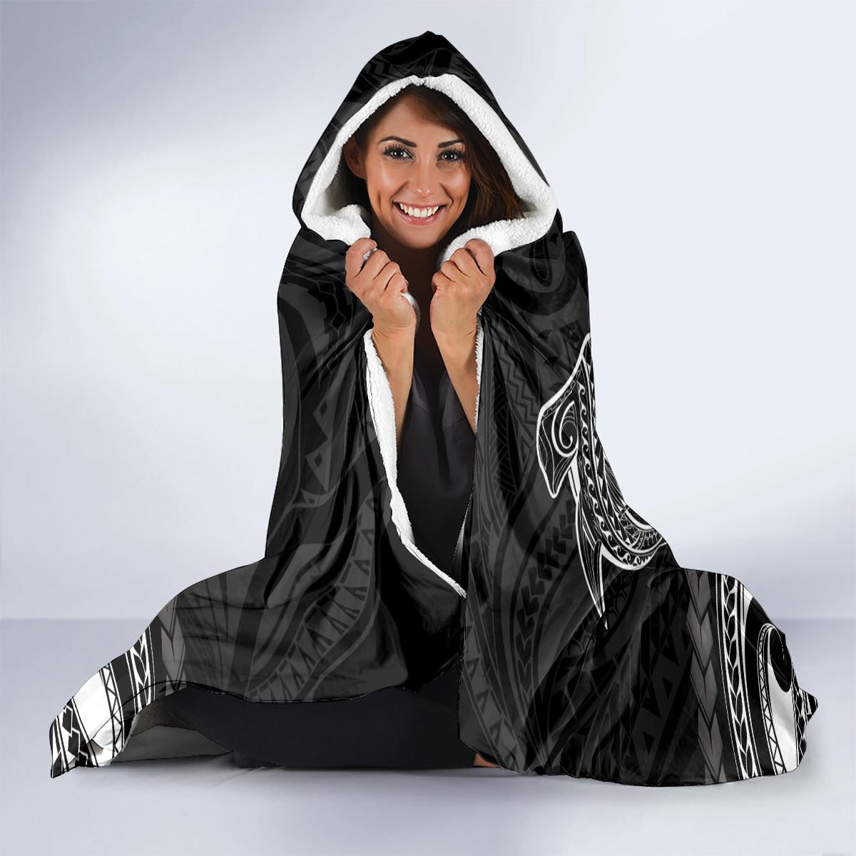 Happy Father's Day Hooded Blanket I Love You Dad Polynesian Style LT05 - Polynesian Pride