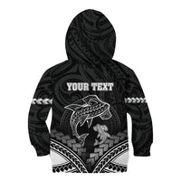 Personalised Happy Father's Day Kid Hoodie I Love You Dad Polynesian Style