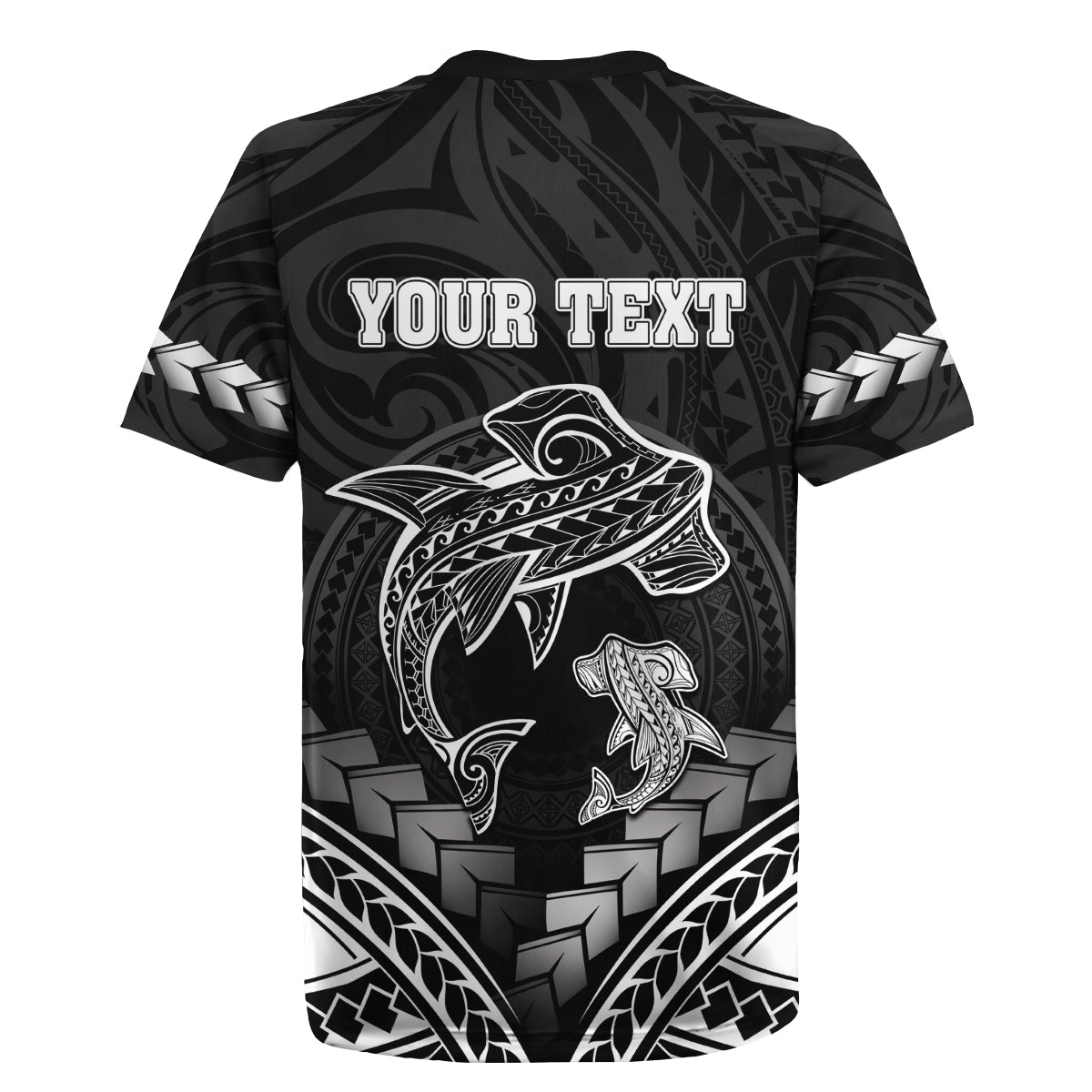 Personalised Happy Father's Day Rugby Jersey I Love You Dad Polynesian Style