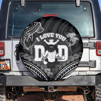 Happy Father's Day Spare Tire Cover I Love You Dad Polynesian Style