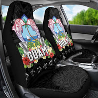 Guam Chamorro Car Seat Cover Tribal Latte Stone With Dolphins Black