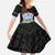 Guam Chamorro Family Matching Summer Maxi Dress and Hawaiian Shirt Tribal Latte Stone With Dolphins Black