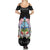 Guam Chamorro Family Matching Summer Maxi Dress and Hawaiian Shirt Tribal Latte Stone With Dolphins Black